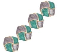 TOMETURE 4pcs Vintage Metal Knitting Buttons Green Alloy Decorative Sewing Buttons for DIY Knitting and Crafting with Long Serving Life and Elegant Retro Look