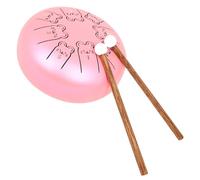 TOMETURE 5.5 Inch Steel Titanium Alloy Tongue Drum with Soothing Performance and Unique Tone, Portable Pocket Steel Pan Drum for Beginners and Percussion Enthusiasts, Musical Instrument