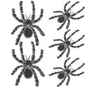 TOMETURE 5 Pcs Spider Patch Sew on Fabric Embroidered Applique, Black, for Clothes and Dresses, Clothes Decoration, Attending Parties and Birthday