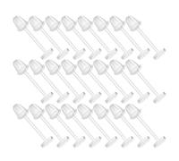 TOMETURE 50pcs Clear Earring Backs for Studs, 4 mm/0.16 inch Soft Ear Nut Flat Backings, Invisible Small Clutch Stopper Replacement for Sport, DIY and Office Use