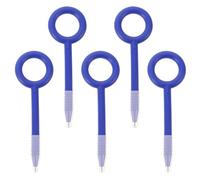 TOMETURE 5pcs Flexible Safety Pen, Jail Non-Lethal Writing Tool for Talking, Soft Bendable Ballpoint for Prison, Refillable Pens 5.7 x 1.7 Inch (Blue)