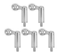 TOMETURE 5pcs Microphone Boom Arm Ball Head Adapter Metal 17.4mm Swivel Head with 1/4" Connector for Desk Recording and Streaming Sessions, Reducing Vibrations and Providing Maximum