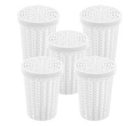 TOMETURE 5pcs Plastic Fish Bait Trap Cage Feeder Basket Holder for Carp Fishing with Easy Operation and Reusable Design, for Outdoor Fishing Gear and Aquatic Fish Capture
