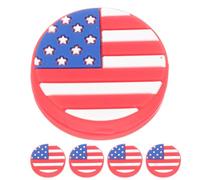 TOMETURE 5pcs Tennis Dampener for Racket Silicone Vibration Dampener National Flag Designed Easy to Use for Tennis Racket