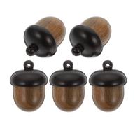 TOMETURE 5pcs Wooden Openable Acorn Charms for DIY Crafting, Store Small Keepsakes, Autumn Decoration, Unfinished Wood Material, for Jewelry Making and Seasonal Hanging Decor