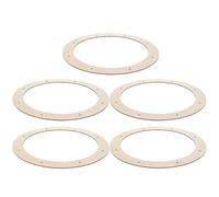 TOMETURE 5pcs Wooden Wreath Frames for DIY Crafts and Wreath Making Projects, Khaki Wood Material with Simple Vintage Style, for Christmas Wall Decorations and Holiday Floral Garland Rings