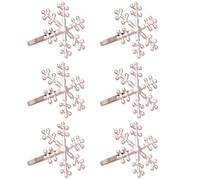 TOMETURE 6 Pcs Elegant Snowflake Napkin Rings Alloy Napkin Holder Fashion Christmas Dining Table Setting Decoration
