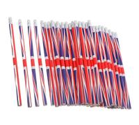 TOMETURE 60Pcs England Flag Patterned Wooden Pencils with Erasers Multi-Function Writing and Drawing Tools for School Teachers Artists