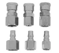TOMETURE 6pcs Air Fitting Plug Kit - Air Quick Connect Coupler Set, Pneumatic Push to Connect Fittings for Hose Compressor Home Garage Tools