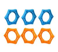 TOMETURE 6pcs Microphone Anti-slip Ring Silicone Six-corner Protector