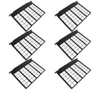 TOMETURE 6pcs Plastic Hanging File and Folder Dividers for Organizing File Cabinet, Space-Saving and Anti-Spill Stability, Suitable for Classroom and High-Traffic Archiving Zones, Black