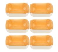 TOMETURE 6pcs Rectangular Cake Baking Pan and Kitchen Baking Mold Set Poplar Wood Nonstick Toast Loaf Mold Reusable Sturdy for Family Dinners and Gatherings of Friends