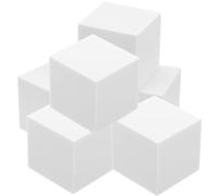 TOMETURE 6pcs Smooth Blank Foam Cube Unpainted Blank Cube DIY Craft Decoration for Painting for Crafts