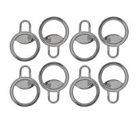 TOMETURE 8pcs Detachable Round Zipper Pull Ring - Clip On Metal Zipper Pulls Charm Replacement for Purses Bags Jackets Suitcase Luggage Apparel