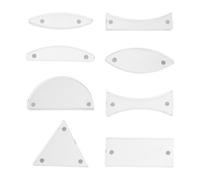 TOMETURE 8pcs Optics Experiment Kit: Geometric Ray Box Lens Set - Double Convex/Concave Prism Collection for Classroom STEM Teaching Homeschool Physics Labs