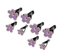 TOMETURE 8pcs Purple Metal Daisy Flower Car Vent Decorations Air Fresheners Clips Space-saving Versatile Accessory for Car Interior Air Vent, Elegant Charm for Women