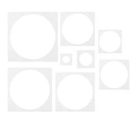 TOMETURE 8pcs Reusable Plastic Circle Drawing Templates for DIY Painting Crafts, Scrapbooking Stencils Set Multiple Sizes, Classroom and Wall Art Stencils for Creative Projects