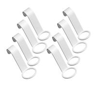 TOMETURE 8pcs Shower Gel Bottle Hooks Bottle Holders White Abs Simple Hook Space-Saving Effective Storage Kitchen Bathroom