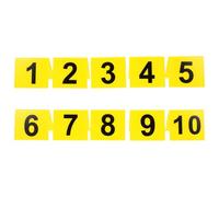 TOMETURE Acrylic Number Markers with Stylish Simple Design 10pcs Reusable Table Number Signs Easy to Clean Black Multi-function Table Signs for Wedding Reception and Party