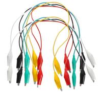 TOMETURE Alligator Clip Test with Copper and PVC Wire 20pcs 20 Inch Flexible Electrical Test Secure and Connection for Experiments and Electronic Applications