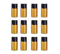 TOMETURE Amber Glass Bottles with Black Lid Portable and Easy to Fill Mini Bottles 30 Pcs 5ml for Essential Oils for Travel Kits and Sample Distribution