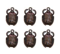 TOMETURE Ancient Egypt Pendant Charms Fine Workmanship 20pcs Alloy with Purple Crystals Unique Shape for DIY Jewelry Making Accessories Suitable for Necklace and Bracelet