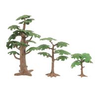 TOMETURE Artificial Trees Model 3Pcs Small/Medium/Large Detailed Pine Trees for DIY Architectural Scene, Mini Plant Decor