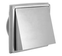 TOMETURE Backdraft Damper Vent, 6 Inch Stainless Steel Dryer Vent Cover, Exterior Wall Hood, Cushioned Gravity Flap, Anti-Rust External Wall Grille