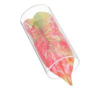 TOMETURE Betta Fish Hideout Tunnel for Aquarium Acrylic Fish Tank Accessory with Realistic Plant Leaves Hideout and Easy to Clean for Shrimp in Aquatic Environment