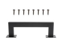 TOMETURE Black Barn Door Handle: 7.87 in Heavy Duty Sliding Door Pull - Steel Gate Hardware with Fixing Screws for Interior/Exterior Garden Gate, Shed, Wardrobe