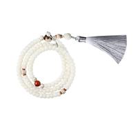 TOMETURE Bodhi Beads Phone Strap Generous Style White Jade Bodhi Material Cell Phone Lanyard for Friends Outdoor