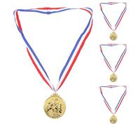TOMETURE Boxing Medal Featuring Champion Distinction Design and Visual Impact with Neck Ribbon 4pcs Zinc Alloy Metal Gold Medal for Sports Competition Awards for Boxing Party Prize