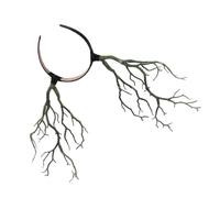 TOMETURE Branch Headband Witch Horn Shaped Party Hair Hoop Halloween | Plastic Resin Build, Gothic Dark Style, Photo-ready for Teens, Cosplayers, Costumes and Festival Parade