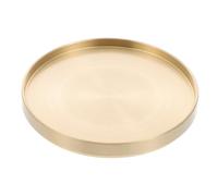 TOMETURE Brass Coaster for Drinks Heat Resistant round Copper Cup Coasters Protect Table from Stains for Housewarming