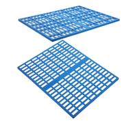 TOMETURE Bunny Floor Mats with Soft and Comfortable Plastic Material 2pcs for Cage and Antislip Bottom Rabbit Cage Wire Foot Resting Pads Suitable for Small Animals