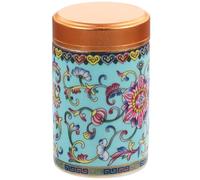 TOMETURE Ceramic Tea Canister Porcelain Tea Container 80ml Classical Style White Porcelain Fetal Bone Keep Food Dry Prevent Air outside Desk Storage