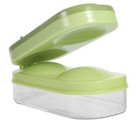 TOMETURE Compact Dumpling Presser with Comfortable Grip and Built-in Storage Box, Sturdy Pp and Ps Material Dough Pressing Tool for Making Dumplings at Home with Ergonomic Design