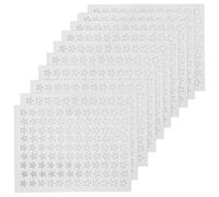 TOMETURE Creative Pentagram Reward Stickers for Students 10 Sheets with 108pcs Each Silver Aluminium-foil Paper Lightweight and Easy to Carry for School and Office Use