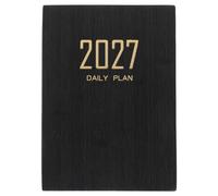 TOMETURE Daily Planner 2027-8" X 6" English Academic Planner For Easy Planning - A5 Calendar Book To Organize All Tasks, Meetings, School, and Work, Black