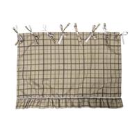 TOMETURE Decorative Check Oven Skirt: Tie Top Curtain Check Pattern Appliance Skirt - Heat Resistant Decorative Curtain for Cottage Household Kitchen Oven Decoration