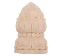 TOMETURE Decorative Wood Stairs Finial - 3.9x2.4Inch Bed Post Cap - Unfinished Baluster Topper for Fence Staircase Handrails Dowel Rods Tips Furniture Railings