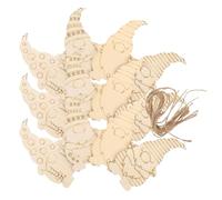 TOMETURE DIY Gnome Pendant Coloring Gnome Wooden Ornaments Rustic Smooth Hanging Decorations for Christmas Events and Room Decoration 40pcs Nature Feeling Woodcrafts