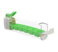 TOMETURE Easy Demould Ice Maker with Handle - Convenient Single Hand Release - Silicone Ice Cube Mold with Bin - for Whiskey Cocktail - Space-Saving Stackable Box