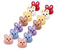 TOMETURE Easy to Use and Quick Fastening Buttons 14pcs Assorted Colour Bunny Shaped for Clothing and Sweaters for Sewing and Craft Supplies