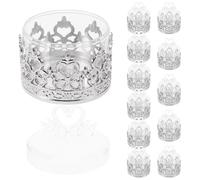 TOMETURE Favor Made of Sturdy Plastic Boxes 12pcs Swan-shaped Candy Featuring Ample Space and Breakage Resistance with Silver Electroplated Finish, Elegant Design for Event Planning