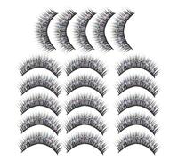 TOMETURE Fiber Long Dramatic False Eyelashes Black 10 Pairs with Shiny Gems for Prom Makeup Enhancement Friendly for Beginner Women