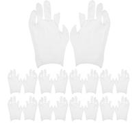 TOMETURE Fingerless Gloves Breathable White 12 Pairs for Women Cotton and Easy Operation, Classic Design Moisturizing Gloves for Formal Occasions and Work for Dry Hands