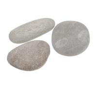 TOMETURE Flat Turtle Tank Basking Stones 3Pcs Stone Decoration for Aquarium and Reptile Habitat with Climbing and Resting Function
