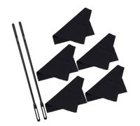 TOMETURE Flute Cleaning Kit 2 Cleaning Rods and 5 Lint-free Cloths, Plastic and Cloth Material, Easy Maintenance and Scratch Prevention for Flute and Woodwind Instruments in Performance