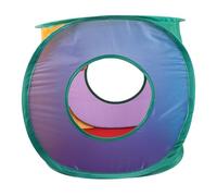 TOMETURE Foldable Square Cat Tunnel for Indoor Cats for Exercise and Play Kitten Tunnel for Interactive Fun